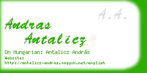 andras antalicz business card